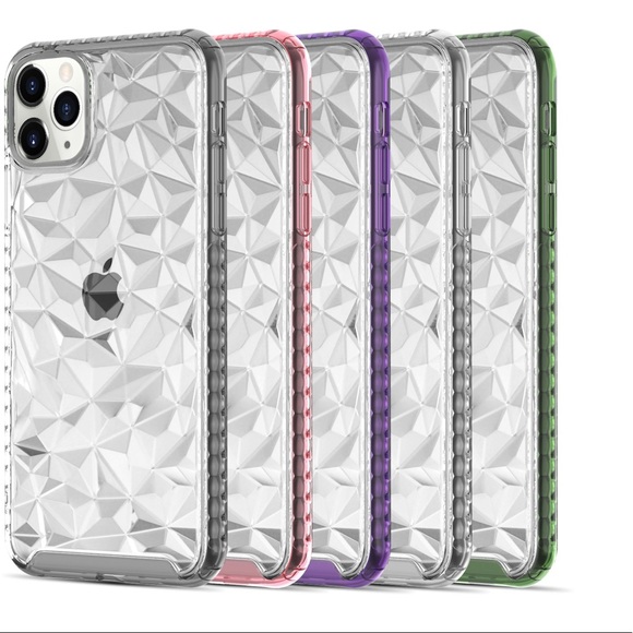 iPhone 11 Pro Max Clear 3D Diamond Gray Case - Picture 8 of 8